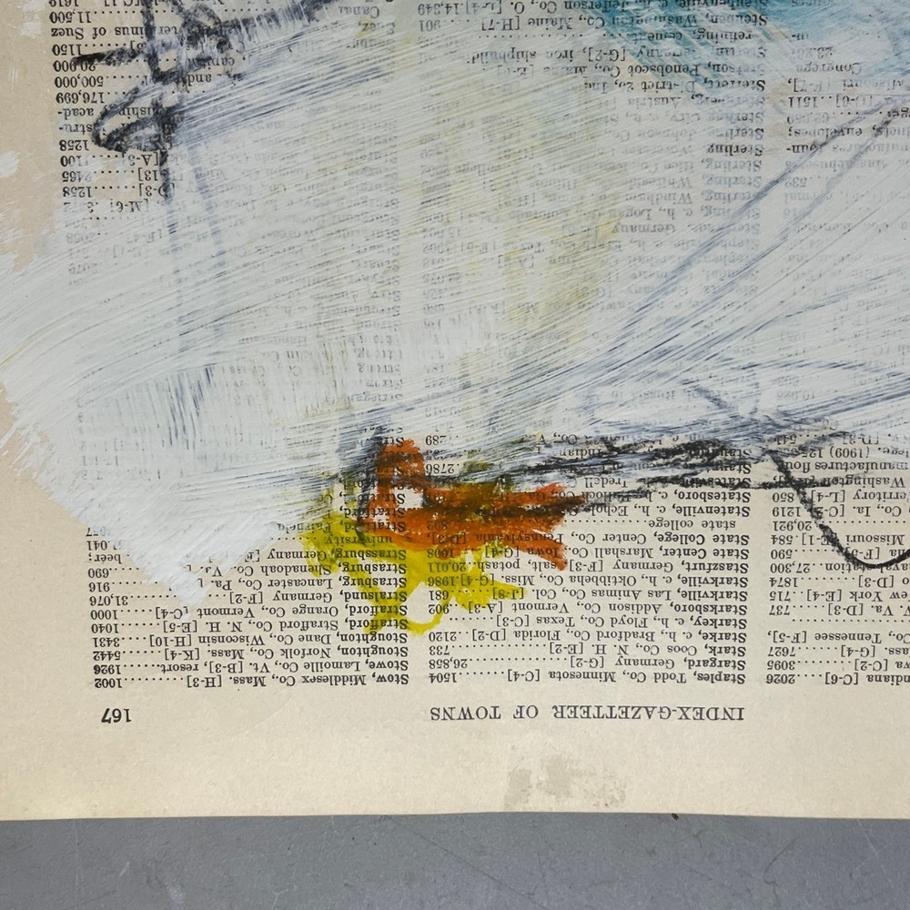 Original Mixed Media Abstract Art Painting 10x13.5” Wanderlust Series #28 - Picture 4 of 5